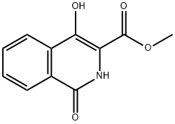 3-이소퀴놀린카르복실산,1,2-디히드로-4-히드록시-1-옥소-,메틸에스테르 구조식 이미지