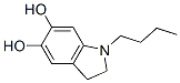 1H-Indole-5,6-diol, 1-butyl-2,3-dihydro- (9CI) 구조식 이미지