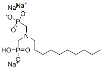 trisodium hydrogen [(decylimino)bis(methylene)]bisphosphonate  Structure