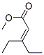 3-Ethyl-2-pentenoic acid methyl ester Structure