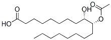 (R*,S*)-10-acetoxy-9-hydroxyoctadecanoic acid Structure