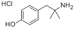 Phenethylamine, alpha,alpha-methyl-p-hydroxy-, hydrochloride Structure