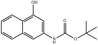 CarbaMic acid, (4-hydroxy-2-naphthalenyl)-, 1,1-diMethylethyl ester 구조식 이미지