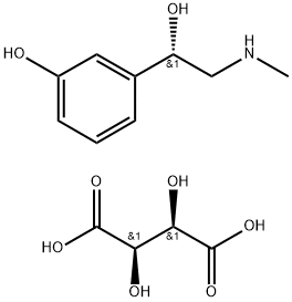 (S)-(beta-,3-dihydroxyphenethyl)methylammonium hydrogen [R-(R*,R*)]-tartrate  Structure