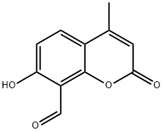 7-hydroxy-4-Methyl-2-oxo-2H-1-Benzopyran-8-carboxaldehyde Structure