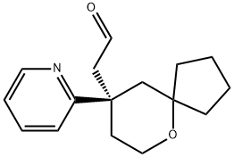 2-[(9R)-9-(pyridin-2-yl)-6-oxaspiro[4.5]decan-9-yl]acetaldehyde 구조식 이미지