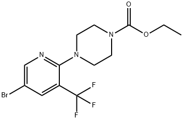4-(5-Bromo-3-trifluoromethyl-pyridin-2-yl)-piperazine-1-carboxylic acid ethyl ester Structure
