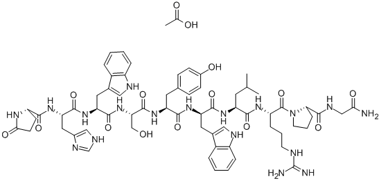Triptorelin acetate 구조식 이미지