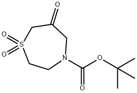 tert-부틸6-옥소-1,4-티아제판-4-카르복실레이트1,1-디옥사이드 구조식 이미지
