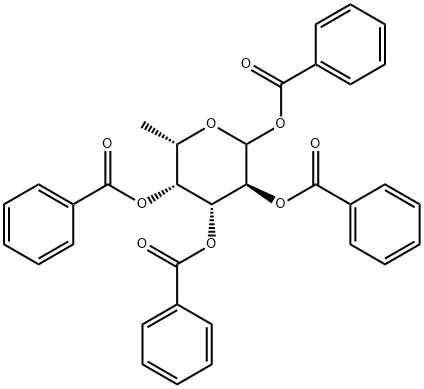 1,2,3,4-Tetra-O-benzoyl-L-fucopyranose Structure