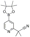 2-Methyl-2-[4-(tetramethyl-1,3,2-dioxaborolan-2-yl)pyridin-2-yl]propanenitrile Structure