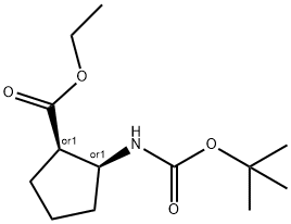 cis-ethyl 2-(tert-butoxycarbonylaMino)cyclopentanecarboxylate 구조식 이미지