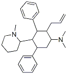 2-[3-Allyl-4-(dimethylamino)-2,6-diphenylcyclohexyl]-1-methylpiperidine 구조식 이미지
