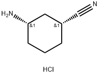 cis-3-Aminocyclohexanecarbonitrile hydrochloride Structure