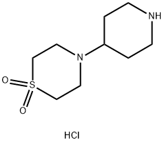 4-(Piperidin-4-yl)thioMorpholine 1,1-dioxide dihydrochloride 구조식 이미지