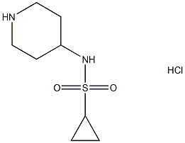 N-(Piperidin-4-yl)cyclopropanesulfonamide hydrochloride Structure