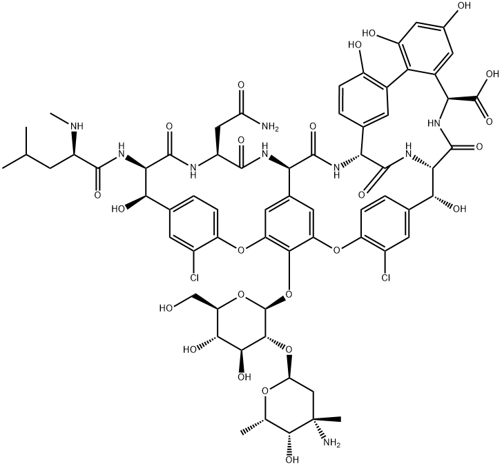 Vancomycin 구조식 이미지