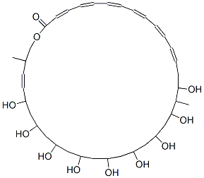 (3E,5E,7E,9E,11E,13E,33Z)-16,18,20,22,24,26,28,30,32-nonahydroxy-17,35-dimethyl-1-oxacyclohexatriaconta-3,5,7,9,11,13,33-heptaen-2-one Structure