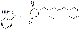 2-[2-[(Benzyloxy)methyl]butyl]-N-[2-(1H-indol-3-yl)ethyl]succinimide 구조식 이미지