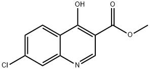 3-Quinolinecarboxylic acid, 7-chloro-4-hydroxy-, Methyl ester 구조식 이미지