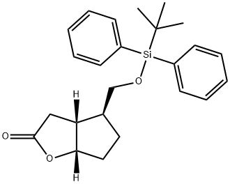 [3aR-(3aα,4α,6aα)]-4-[[[(1,1-DiMethylethyl)diphenylsilyl]oxy]Methyl]hexahydro-2H-cyclopenta[b]furan-2-one Structure