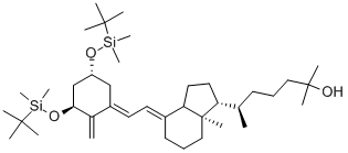 6-(4-{2-[3,5-Bis-(tert-butyl-dimethyl-silanyloxy)-2-methylene-cyclohexylidene]-ethylidene}-7a-methyl-octahydro-inden-1-yl)-2-methyl-heptan-2-ol 구조식 이미지