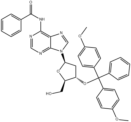 N6-BENZOYL-3'-O-(4,4'-DIMETHOXYTRITYL)-2'-DEOXYADENOSINE Structure