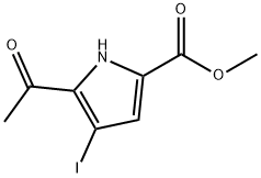 Methyl 5-acetyl-4-iodo-1H-pyrrole-2-carboxylate Structure