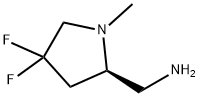 (R)-2-Aminomethyl-1-methyl-4,4-difluoropyrrolidine Structure