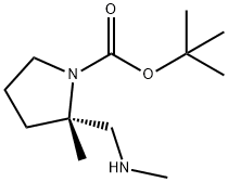(2S)-1-Boc-2-methyl-2-(methylaminomethyl)-pyrrolidine Structure