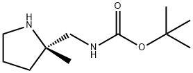 (2S)-2-(Boc-aminomethyl)-2-methylpyrrolidine 구조식 이미지