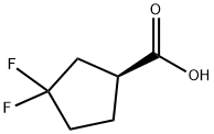 (1S)-3,3-difluorocyclopentane-1-carboxylic acid Structure