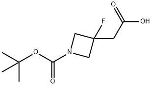 1-Boc-3-fluoro-3-azetidineacetic acid Structure