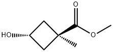 trans-Methyl 3-hydroxy-1-methylcyclobutanecarboxylate Structure