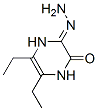 2,3-피라진디온,5,6-디에틸-1,4-디히드로-,모노히드라존(9CI) 구조식 이미지