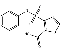 2-Thiophenecarboxylic acid, 3-((methylphenylamino)sulfonyl)- Structure