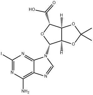 5'-Carboxy-2-iodo-2',3'-O-isopropylidene-D-adenosine 구조식 이미지