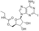 2-IODO-5'-ETHYLCARBOXAMIDOADENOSINE 구조식 이미지