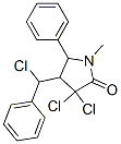 3,3-dichloro-4-(alpha-chlorobenzyl)-1-methyl-5-phenyl-2-pyrrolidinone Structure