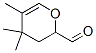2H-Pyran-2-carboxaldehyde, 3,4-dihydro-4,4,5-trimethyl- (9CI) Structure