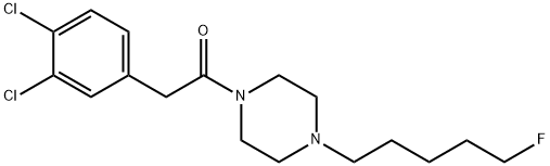 피페라진,1-[5-플루오로펜틸]-4-[(3,4-디클로로페닐)아세틸]- 구조식 이미지