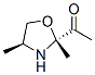 Ethanone, 1-(2,4-dimethyl-2-oxazolidinyl)-, trans- (9CI) Structure