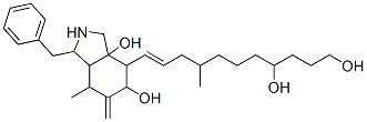 1-Benzyl-4-(8,11-dihydroxy-4-methyl-1-undecenyl)-5,6,7,7a-tetrahydro-7-methyl-6-methylene-3a,5(4H)-isoindolinediol Structure