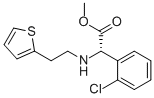 (+)-(S)-Methyl alpha-[[2-(2-thienyl)ethyl]amino]-alpha-(2-chlorophenyl)acetate Structure