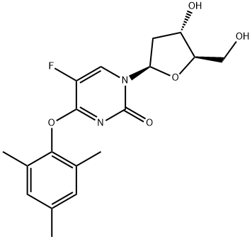 5-플루오로-O4-(2,4,6-트리메틸페닐)-2'-데옥시유리딘 구조식 이미지
