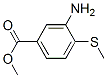 Benzoic acid, 3-amino-4-(methylthio)-, methyl ester (9CI) Structure