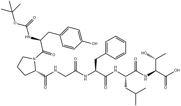 BOC-TYR-PRO-GLY-PHE-LEU-THR-OH Structure