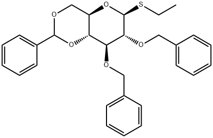 Ethyl 2,3-di-O-benzyl-4,6-O-benzylidene-1-thio-b-D-glucopyranoside Structure