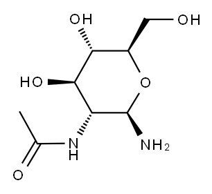 2-ACETAMIDO-2-DEOXY-BETA-D-GLUCOSAMINE Structure