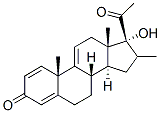 16-Methylpregna-1,4,9(11)-trien-17-ol-3,20-dione 구조식 이미지